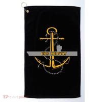 Aircraft Carrier Uss Midway Veterans Day Grandpa Dad Son Boy Gift Golf Towel thumb 0