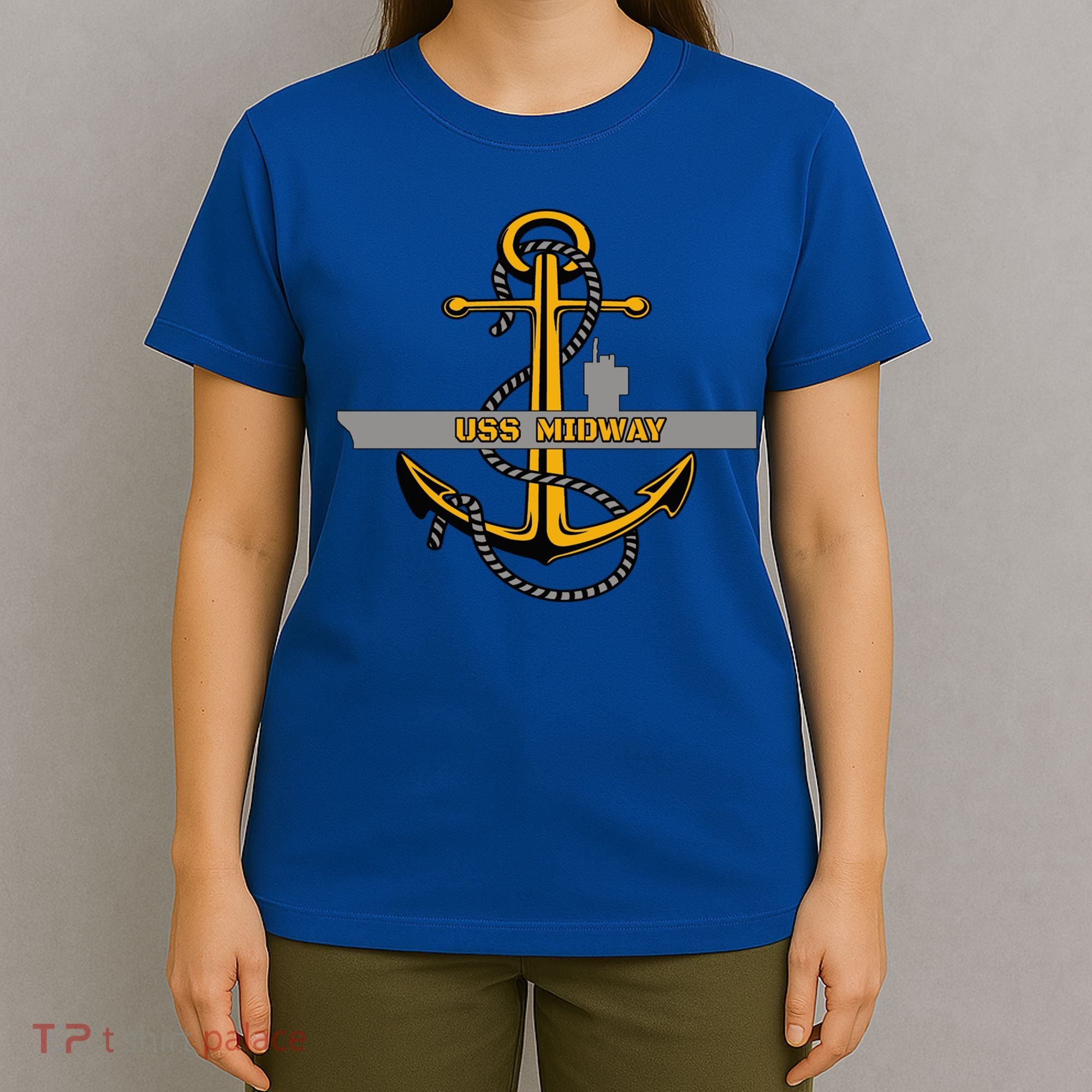 Aircraft Carrier Uss Midway Veterans Day Grandpa Dad Son Boy Gift T-Shirt