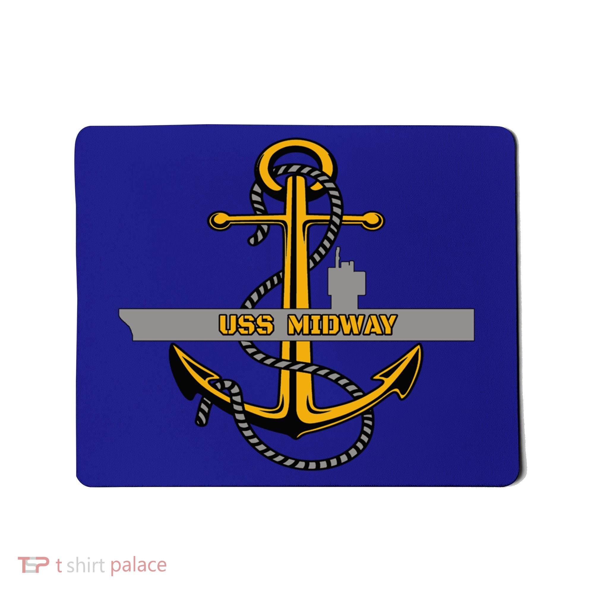 Aircraft Carrier Uss Midway Veterans Day Grandpa Dad Son Boy Gift Mousepad