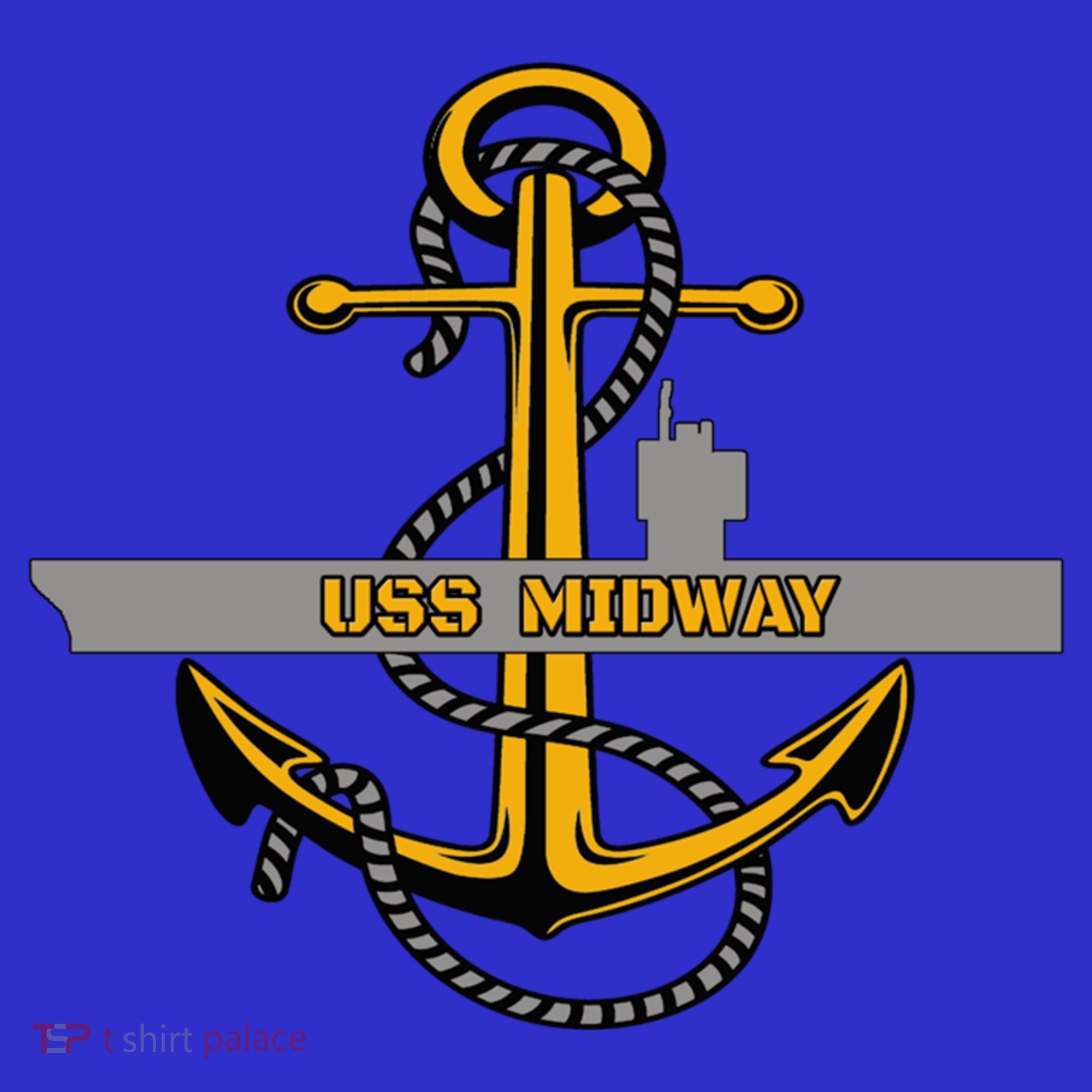 Aircraft Carrier Uss Midway Veterans Day Grandpa Dad Son Boy Gift Tank Top