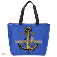 Aircraft Carrier Uss Midway Veterans Day Grandpa Dad Son Boy Gift Tote Bag thumb 0