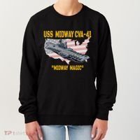 Aircraft Carrier Uss Midway Cva41 Veterans Day Women's Sweatshirt thumb 0