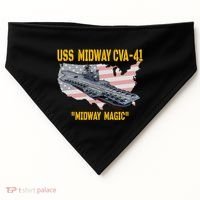 Aircraft Carrier Uss Midway Cva41 Veterans Day USA-Made Doggie Bandana thumb 0