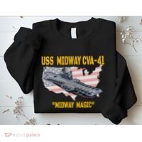 Aircraft Carrier Uss Midway Cva41 Veterans Day Sweatshirt thumb 2