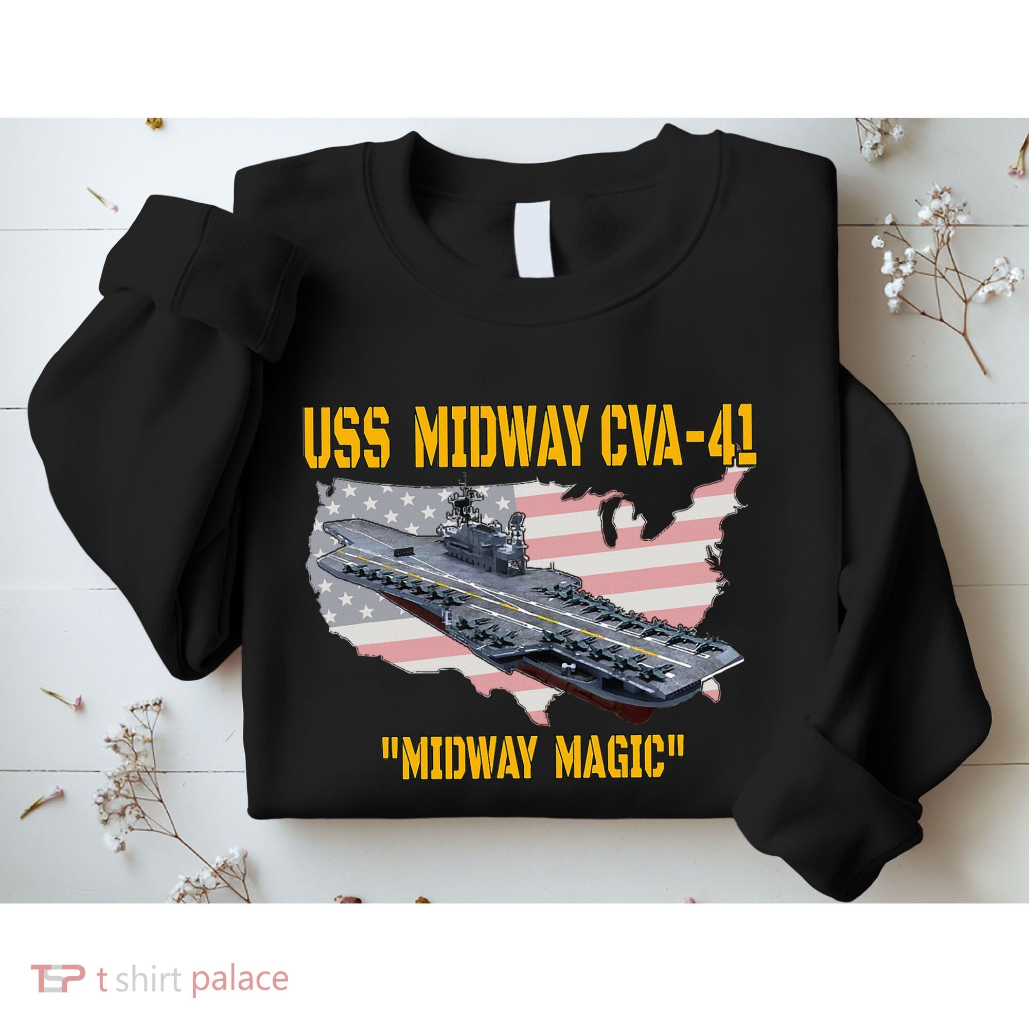 Aircraft Carrier Uss Midway Cva41 Veterans Day Sweatshirt