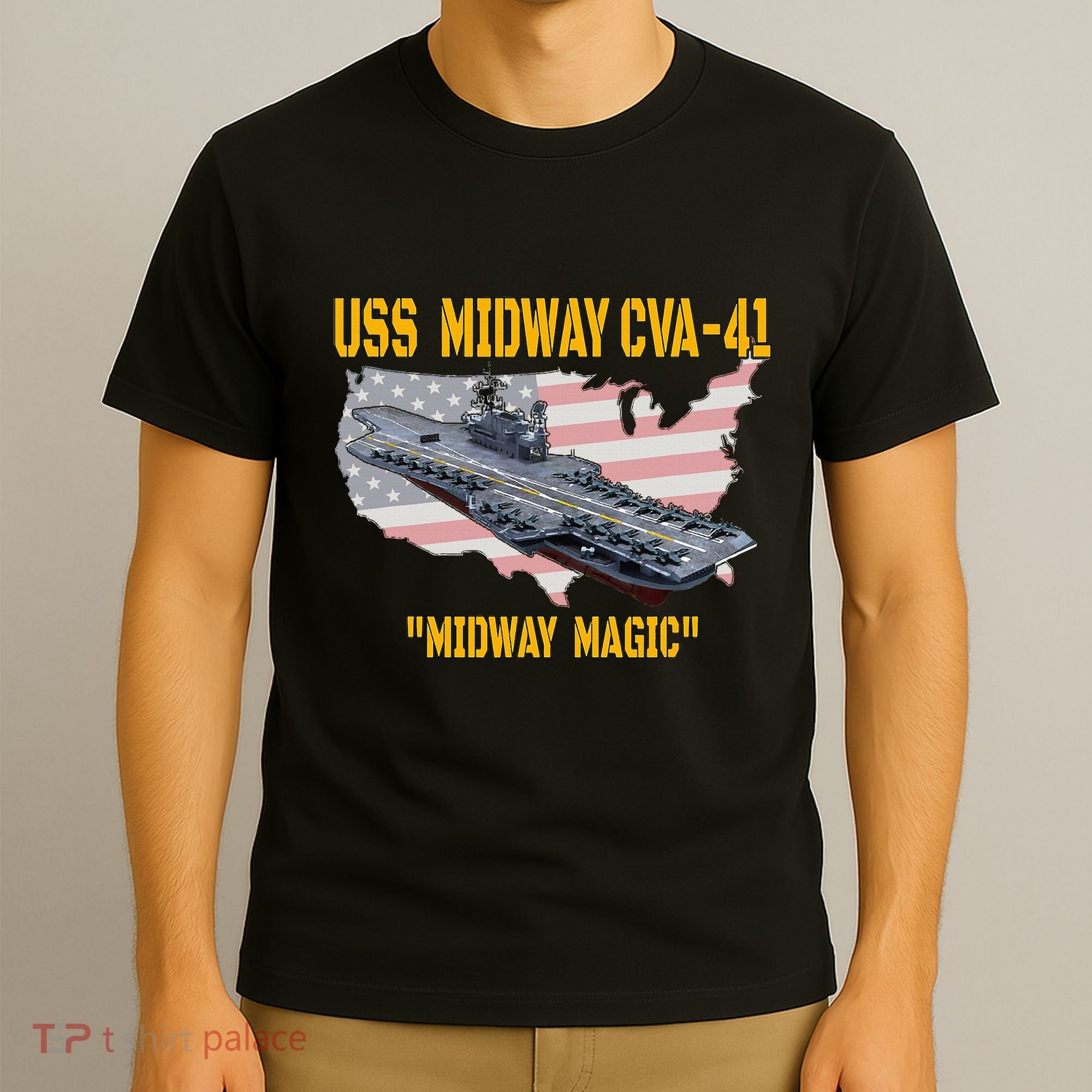 Aircraft Carrier Uss Midway Cva41 Veterans Day T-Shirt