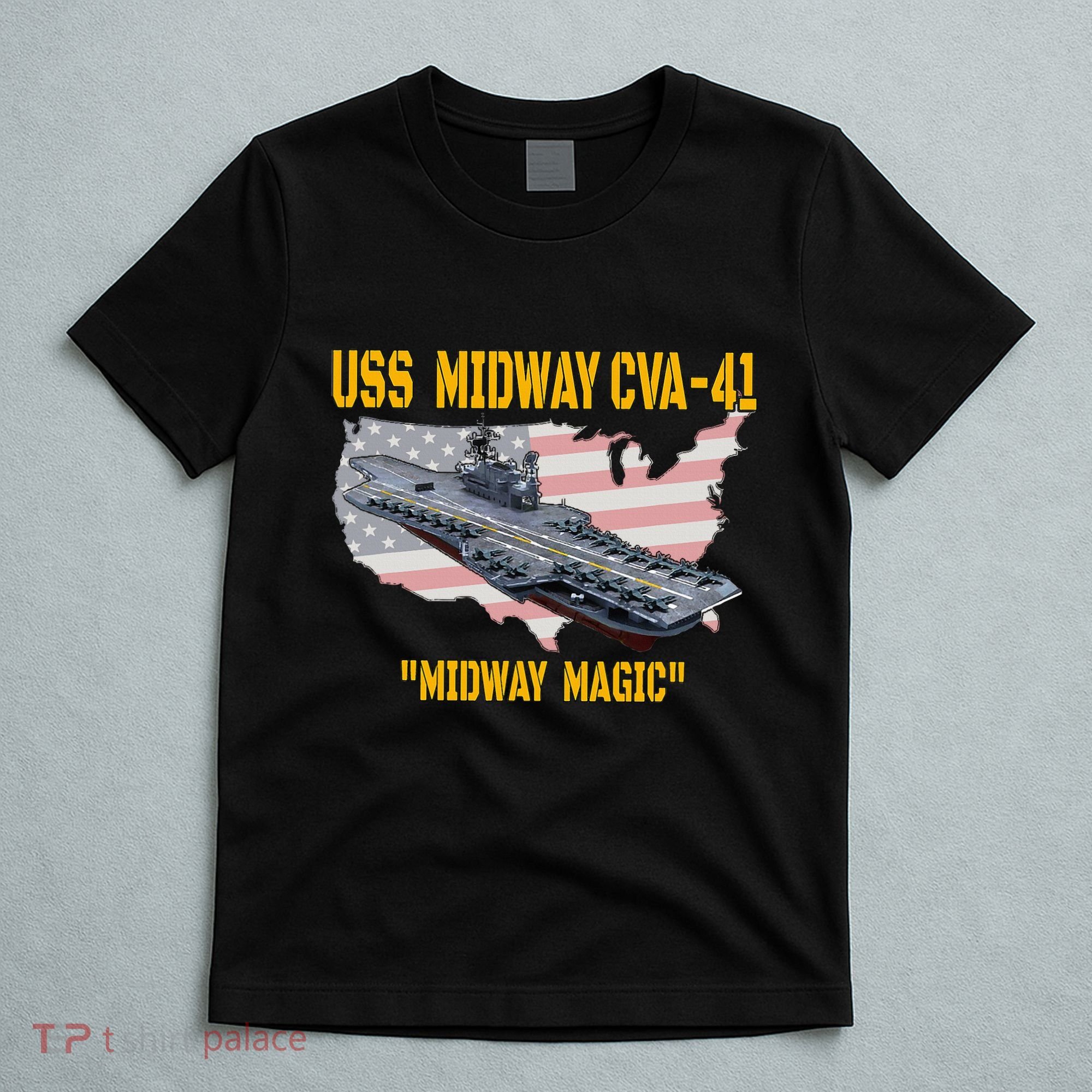 Aircraft Carrier Uss Midway Cva41 Veterans Day T-Shirt