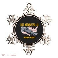 Aircraft Carrier Uss Midway Cva41 Veterans Day Ornament thumb 0