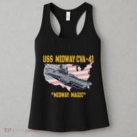 Aircraft Carrier Uss Midway Cva41 Veterans Day Women's Tank Top thumb 3