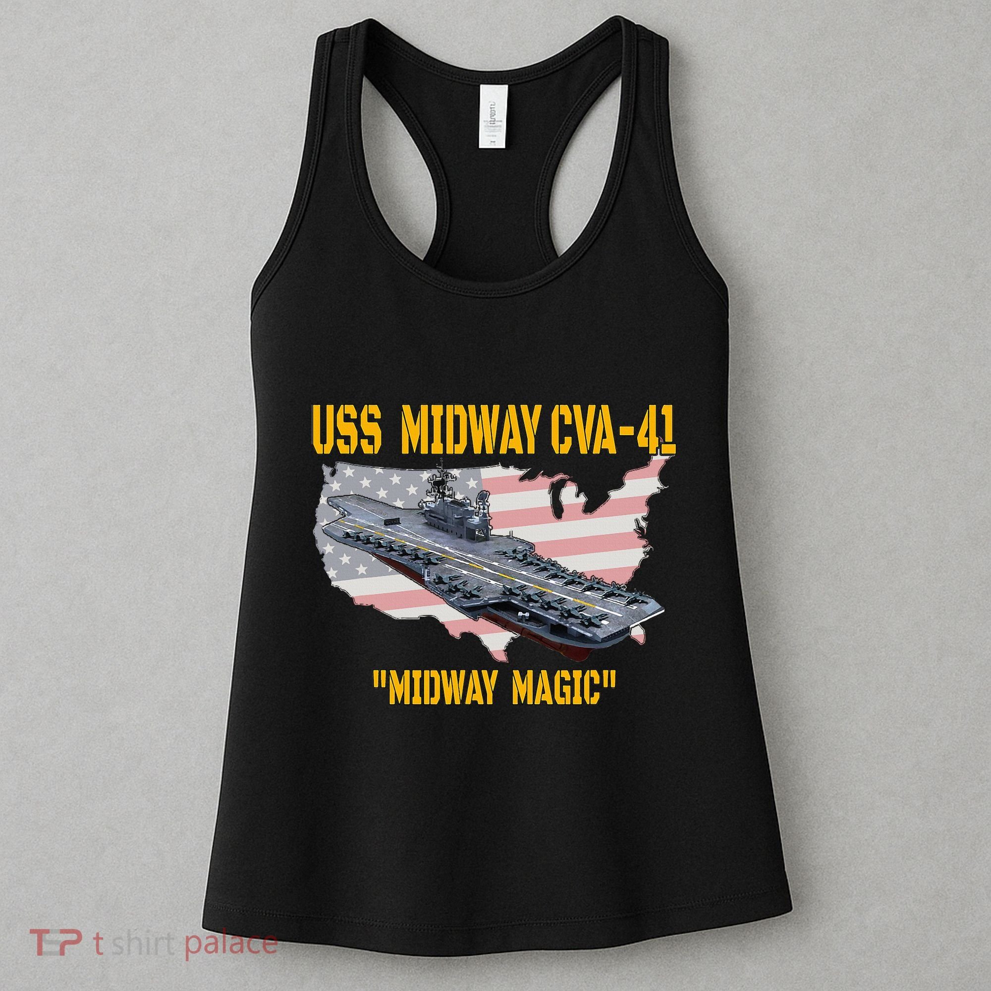 Aircraft Carrier Uss Midway Cva41 Veterans Day Women's Tank Top
