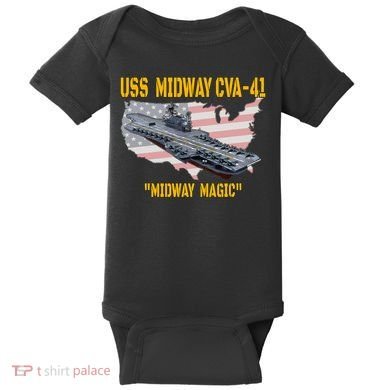 Aircraft Carrier Uss Midway Cva41 Veterans Day Baby Bodysuit