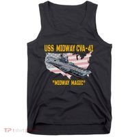 Aircraft Carrier Uss Midway Cva41 Veterans Day Tank Top thumb 0
