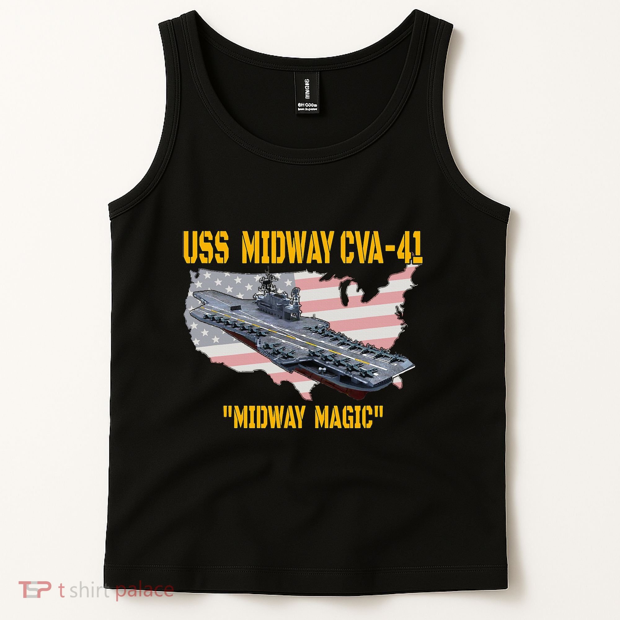 Aircraft Carrier Uss Midway Cva41 Veterans Day Tank Top