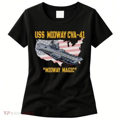 Aircraft Carrier Uss Midway Cva41 Veterans Day Women's T-Shirt