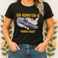 Aircraft Carrier Uss Midway Cva41 Veterans Day Women's T-Shirt thumb 2