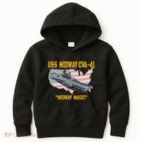 Aircraft Carrier Uss Midway Cva41 Veterans Day Kids Hoodie thumb 0