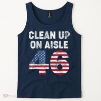 AntiBiden Clean Up On Aisle 46 Impeach Biden Tank Top thumb 2