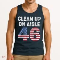 AntiBiden Clean Up On Aisle 46 Impeach Biden Tank Top thumb 3