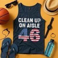 AntiBiden Clean Up On Aisle 46 Impeach Biden Tank Top thumb 4