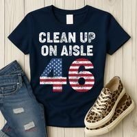 AntiBiden Clean Up On Aisle 46 Impeach Biden Women's T-Shirt thumb 3