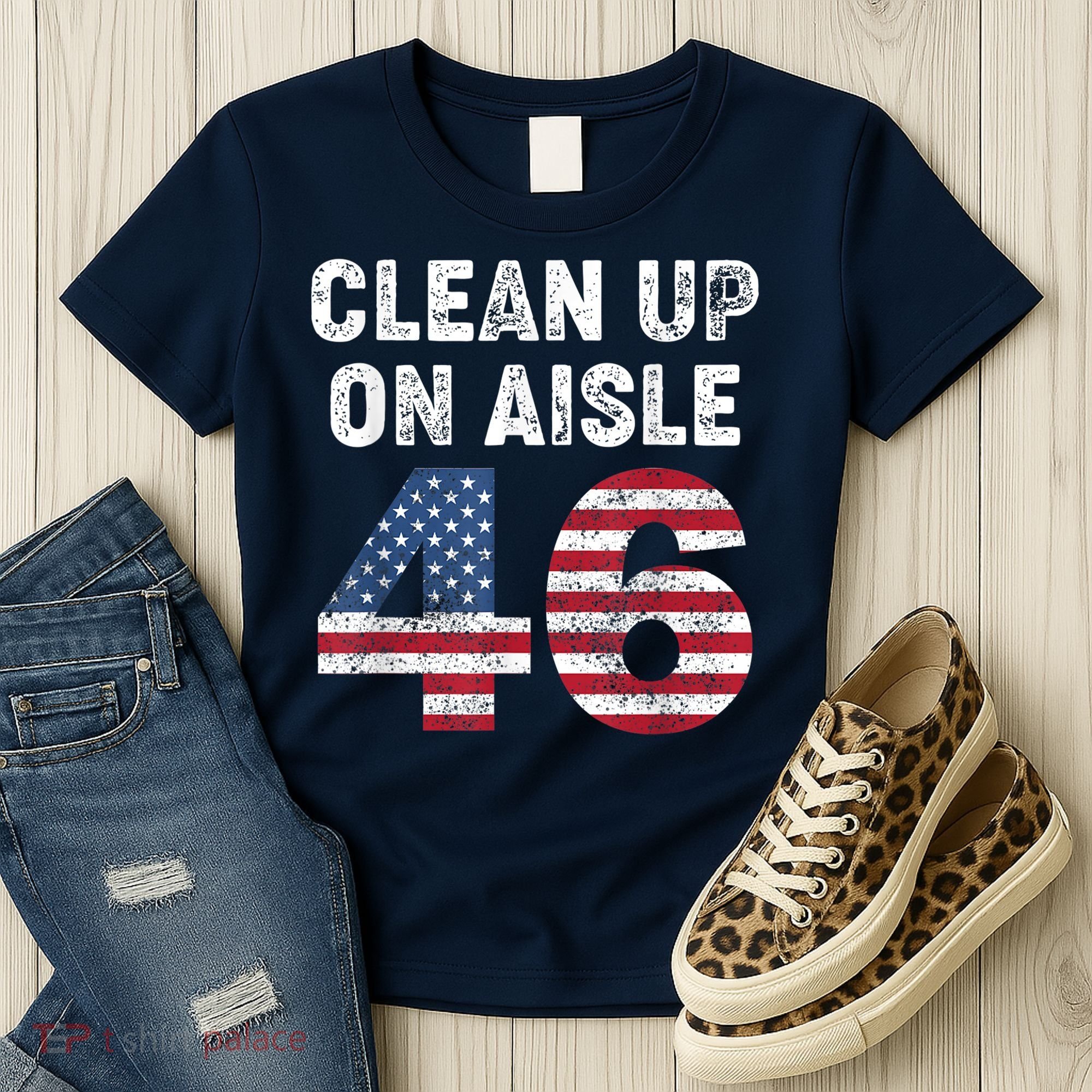 AntiBiden Clean Up On Aisle 46 Impeach Biden Women's T-Shirt