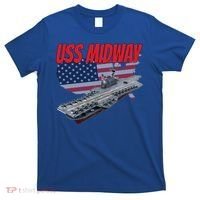 Aircraft Carrier Uss Midway Usa Flag Veteran Grandpa Dad Son Gift T-Shirt thumb 0