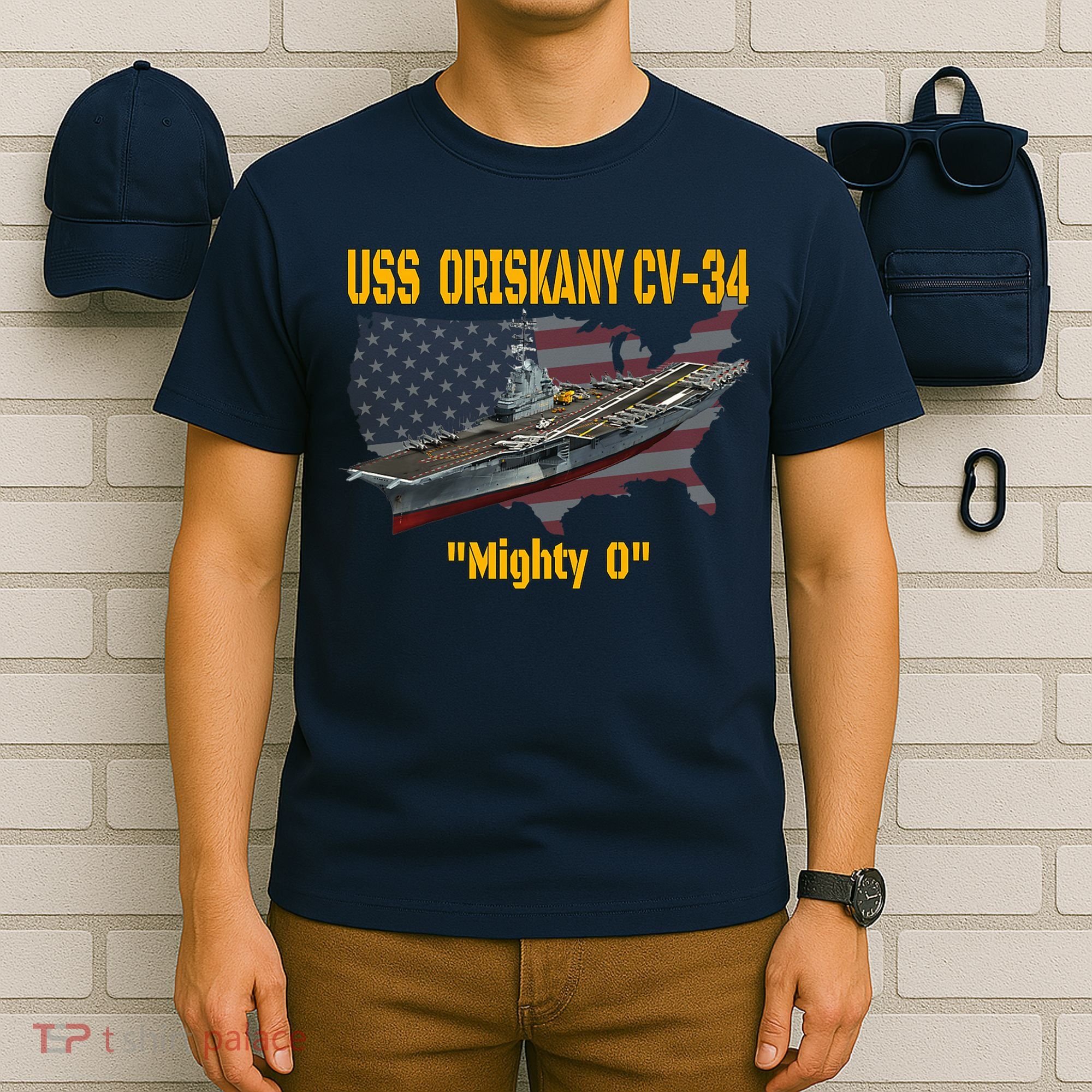 Aircraft Carrier USS Oriskany CV-34 Veteran Day Father Day Premium T-Shirt