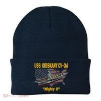 Aircraft Carrier USS Oriskany CV-34 Veteran Day Father Day Premium Beanie thumb 0