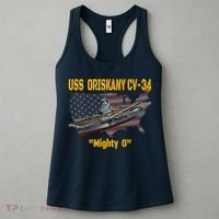 Aircraft Carrier USS Oriskany CV-34 Veteran Day Father Day Premium Women's Tank Top thumb 3