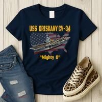 Aircraft Carrier USS Oriskany CV-34 Veteran Day Father Day Premium Women's T-Shirt thumb 3