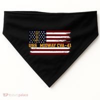Aircraft Carrier Uss Midway Cva41 Veterans Day FatherS Day Great Gift USA-Made Doggie Bandana thumb 0
