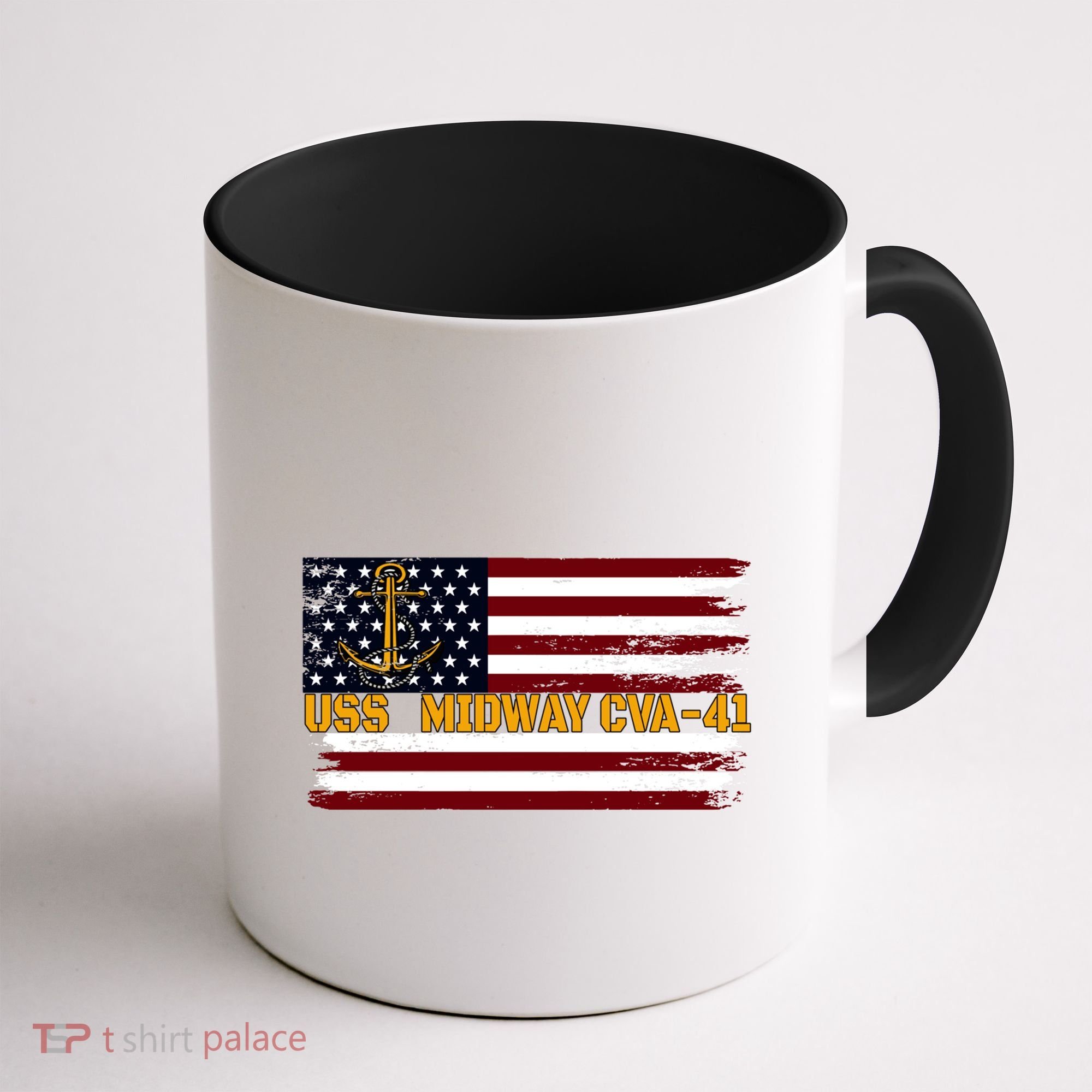 Aircraft Carrier Uss Midway Cva41 Veterans Day FatherS Day Great Gift Coffee Mug