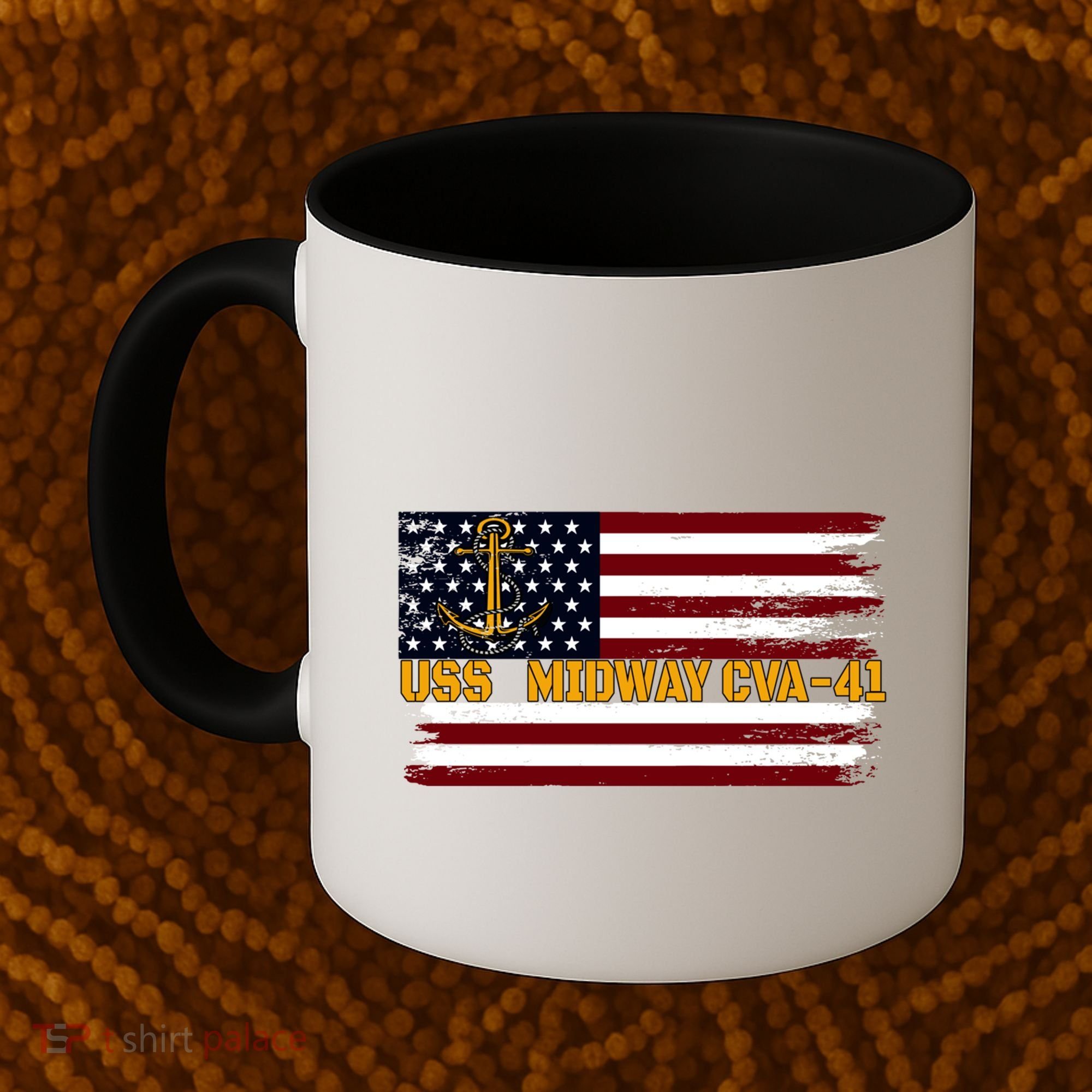 Aircraft Carrier Uss Midway Cva41 Veterans Day FatherS Day Great Gift Coffee Mug