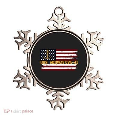Aircraft Carrier Uss Midway Cva41 Veterans Day FatherS Day Great Gift Ornament