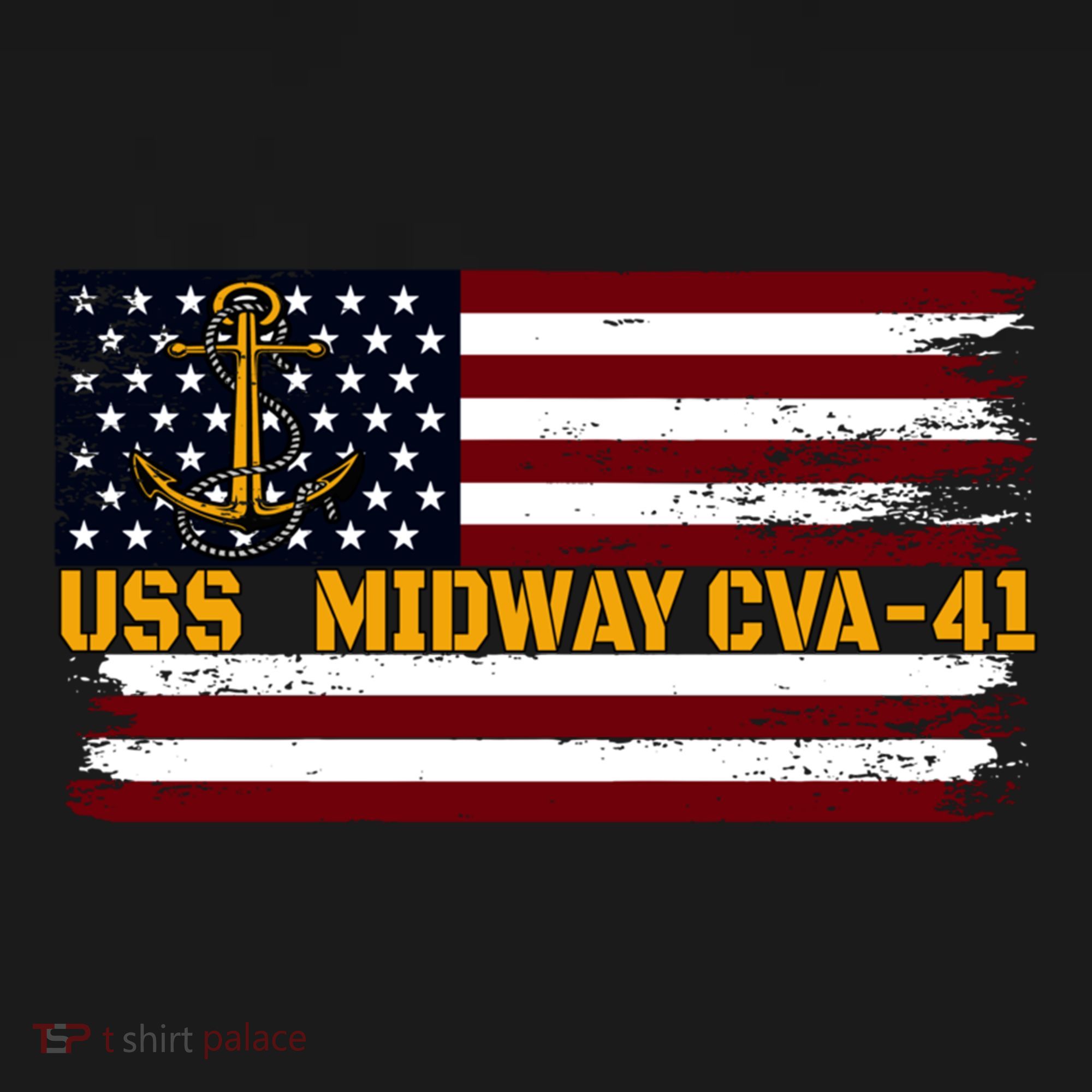 Aircraft Carrier Uss Midway Cva41 Veterans Day FatherS Day Great Gift Ornament