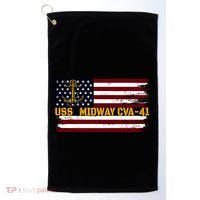 Aircraft Carrier Uss Midway Cva41 Veterans Day FatherS Day Great Gift Golf Towel thumb 0