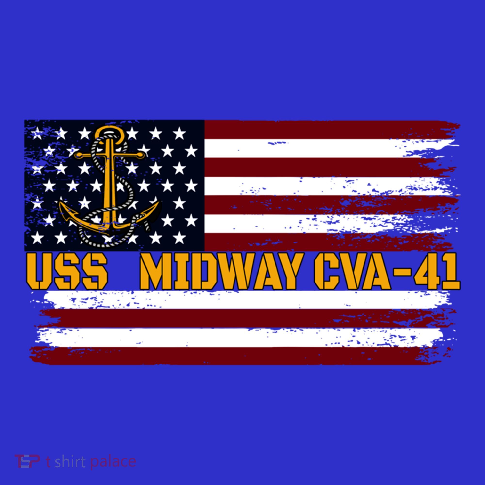 Aircraft Carrier Uss Midway Cva41 Veterans Day FatherS Day Great Gift Apron