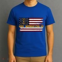 Aircraft Carrier Uss Midway Cva41 Veterans Day FatherS Day Great Gift T-Shirt thumb 3
