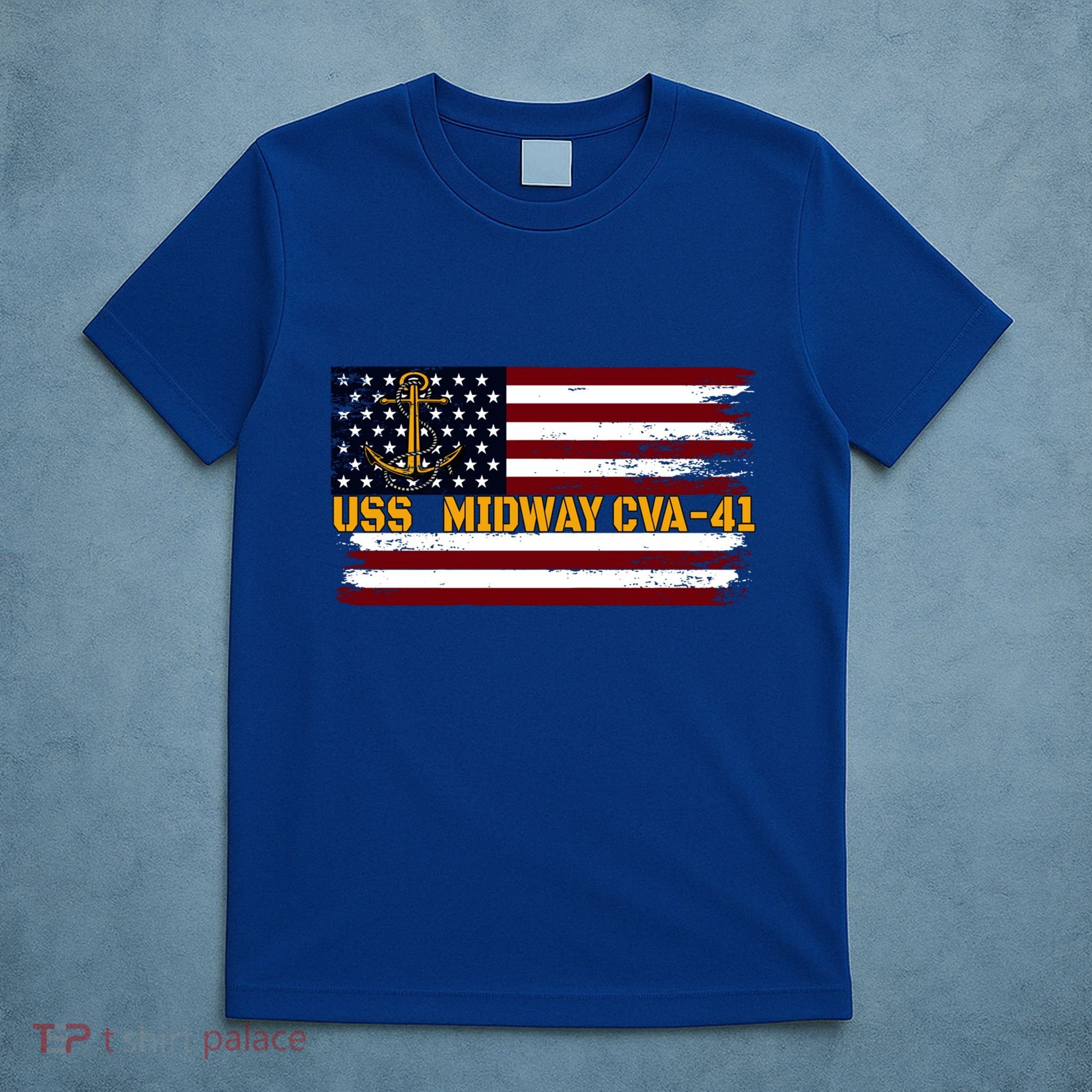 Aircraft Carrier Uss Midway Cva41 Veterans Day FatherS Day Great Gift T-Shirt