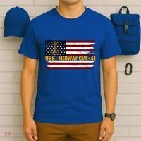 Aircraft Carrier Uss Midway Cva41 Veterans Day FatherS Day Great Gift T-Shirt thumb 6