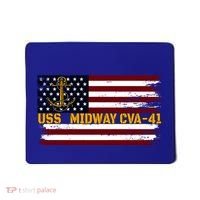 Aircraft Carrier Uss Midway Cva41 Veterans Day FatherS Day Great Gift Mousepad thumb 0