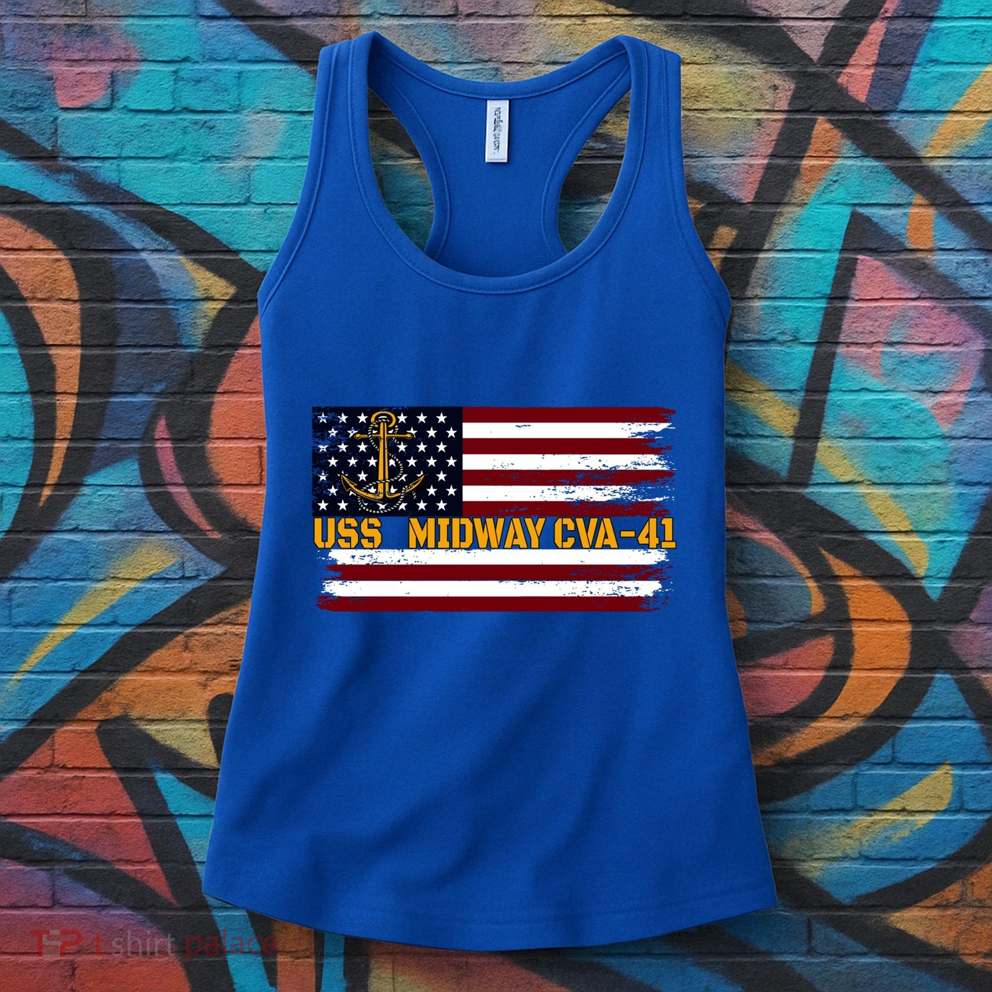 Aircraft Carrier Uss Midway Cva41 Veterans Day FatherS Day Great Gift Women's Tank Top