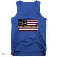 Aircraft Carrier Uss Midway Cva41 Veterans Day FatherS Day Great Gift Tank Top thumb 0