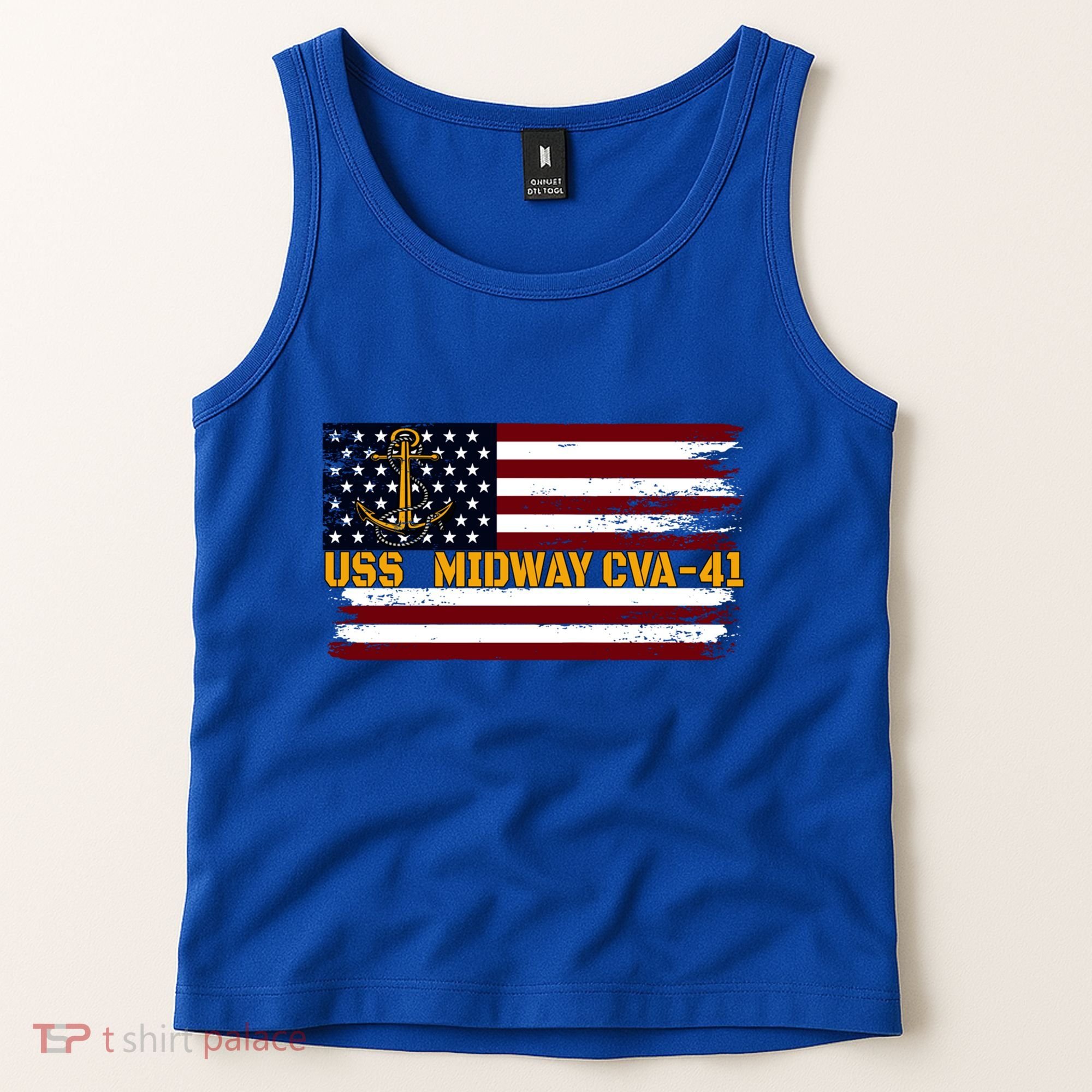 Aircraft Carrier Uss Midway Cva41 Veterans Day FatherS Day Great Gift Tank Top