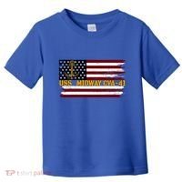 Aircraft Carrier Uss Midway Cva41 Veterans Day FatherS Day Great Gift Toddler T-Shirt thumb 0