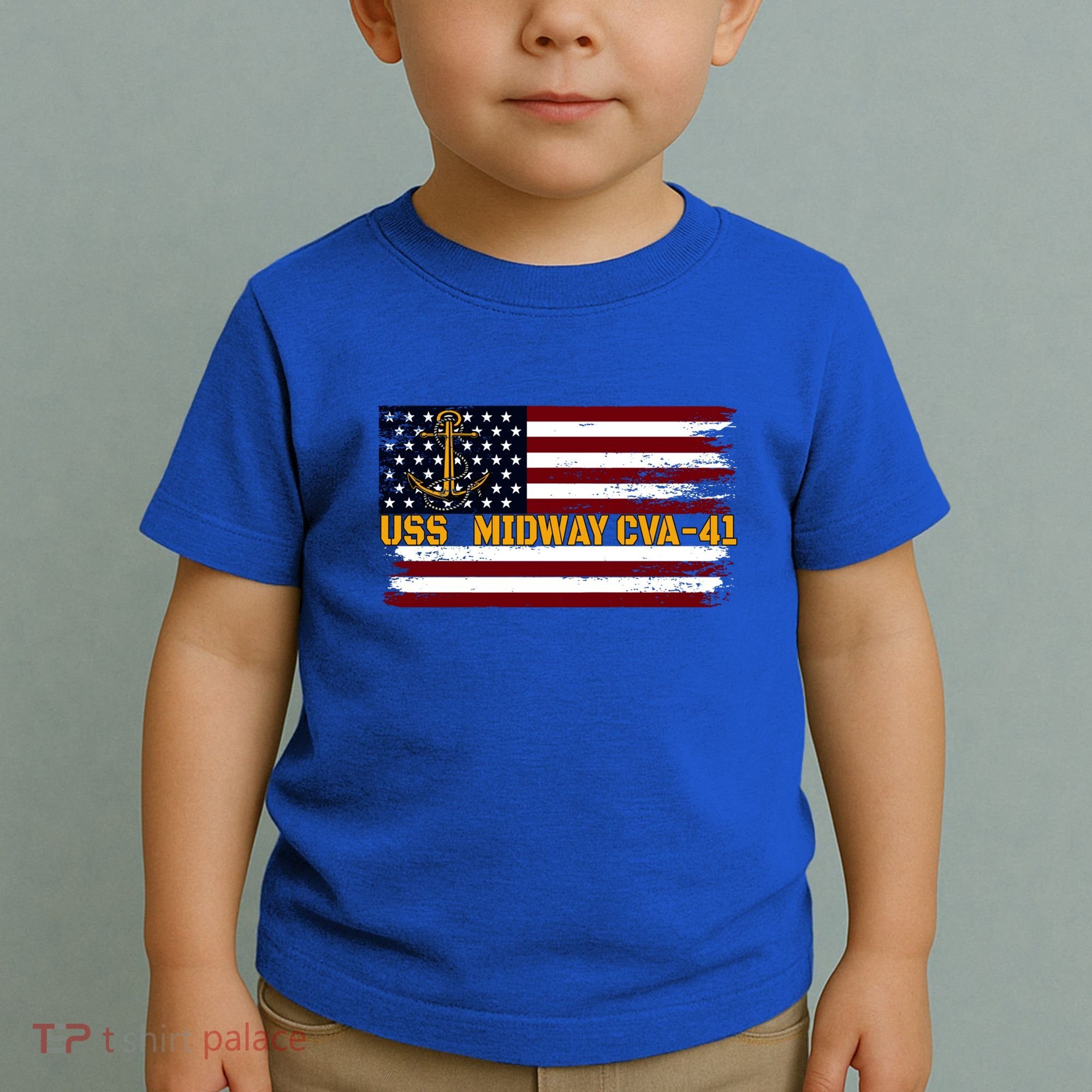 Aircraft Carrier Uss Midway Cva41 Veterans Day FatherS Day Great Gift Toddler T-Shirt
