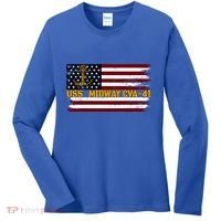 Aircraft Carrier Uss Midway Cva41 Veterans Day FatherS Day Great Gift Women's Long Sleeve Shirt thumb 0
