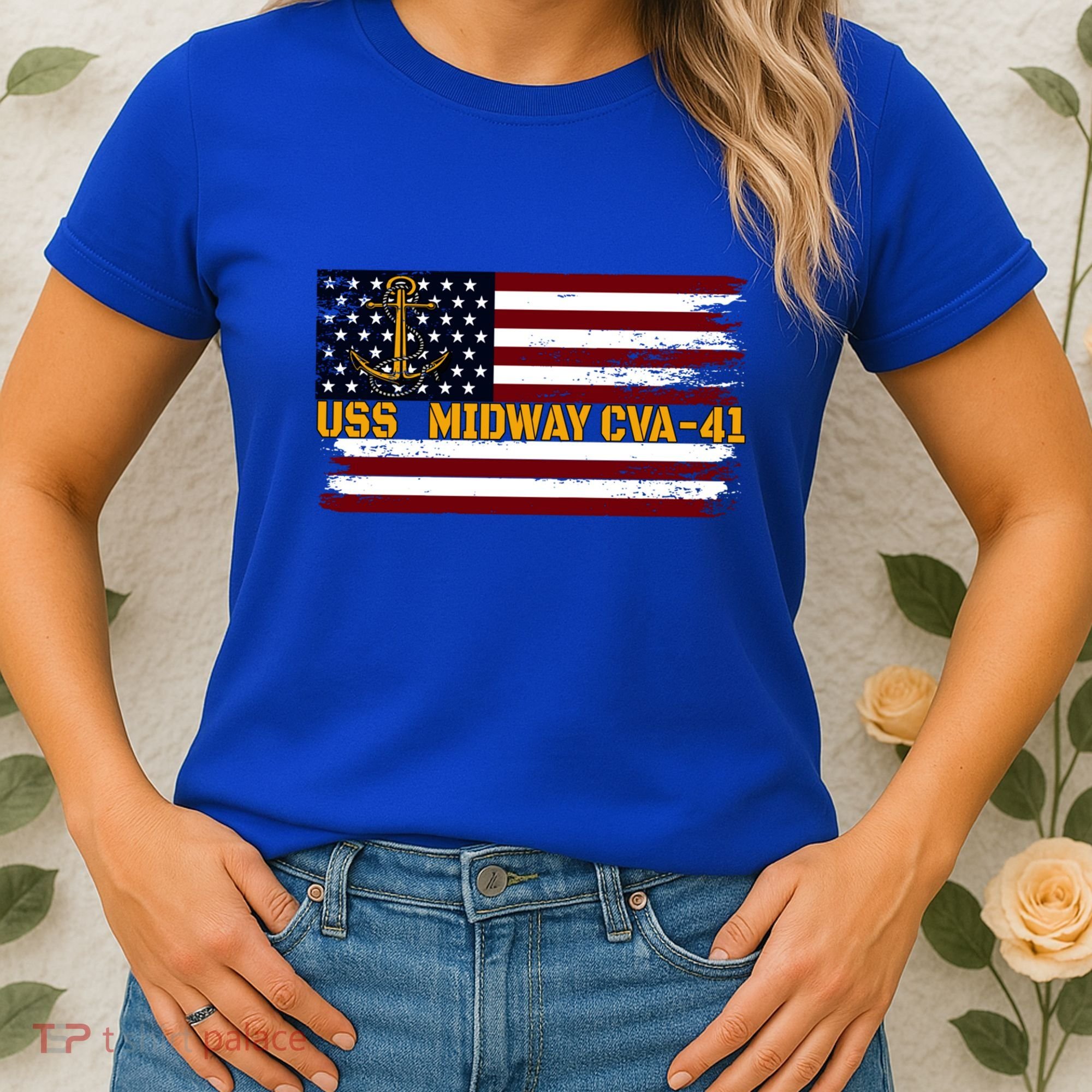 Aircraft Carrier Uss Midway Cva41 Veterans Day FatherS Day Great Gift Women's T-Shirt