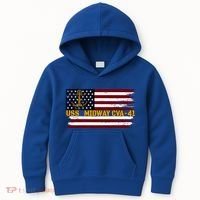 Aircraft Carrier Uss Midway Cva41 Veterans Day FatherS Day Great Gift Kids Hoodie thumb 0