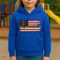 Aircraft Carrier Uss Midway Cva41 Veterans Day FatherS Day Great Gift Kids Hoodie thumb 3